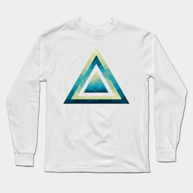 Multi-layer triangular euphory Long Sleeve T-Shirt by Y.K.